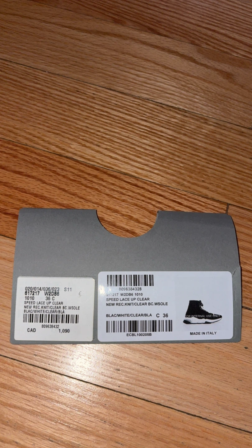 Authentic Balenciaga Speed Lace-Up Clear Sole Sneakers - photo 4