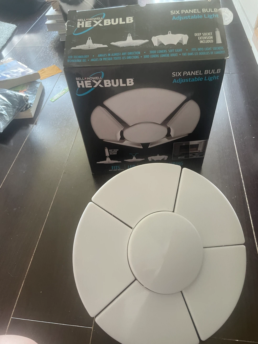 Bell + Howell Hexbulb Six Panel Adjustable Light
