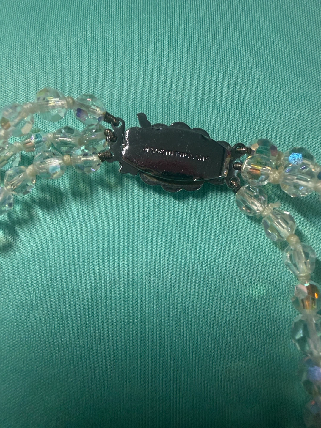 Triple Strand Crystal Beaded Necklace - photo 3