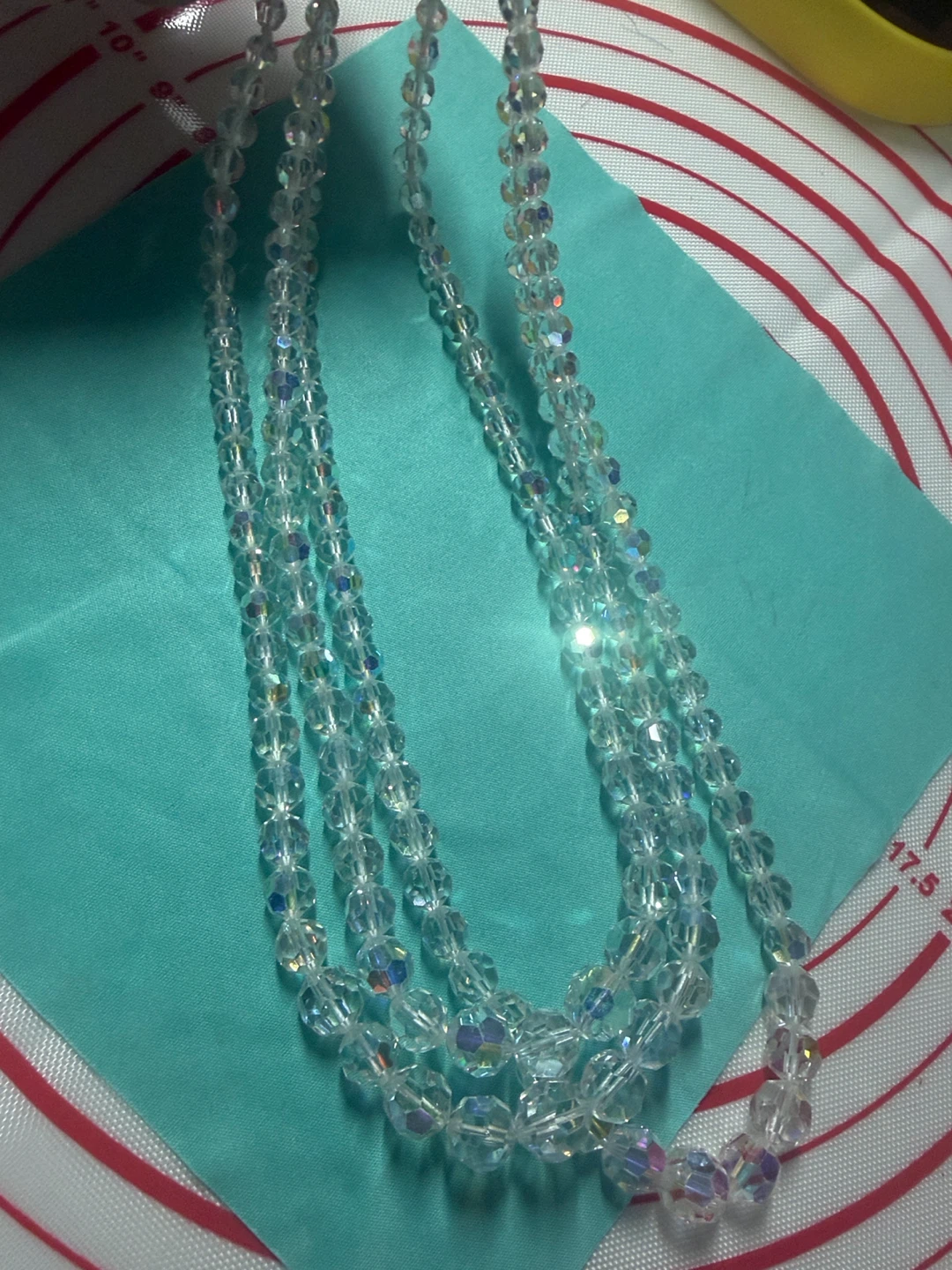 Triple Strand Crystal Beaded Necklace - photo 5