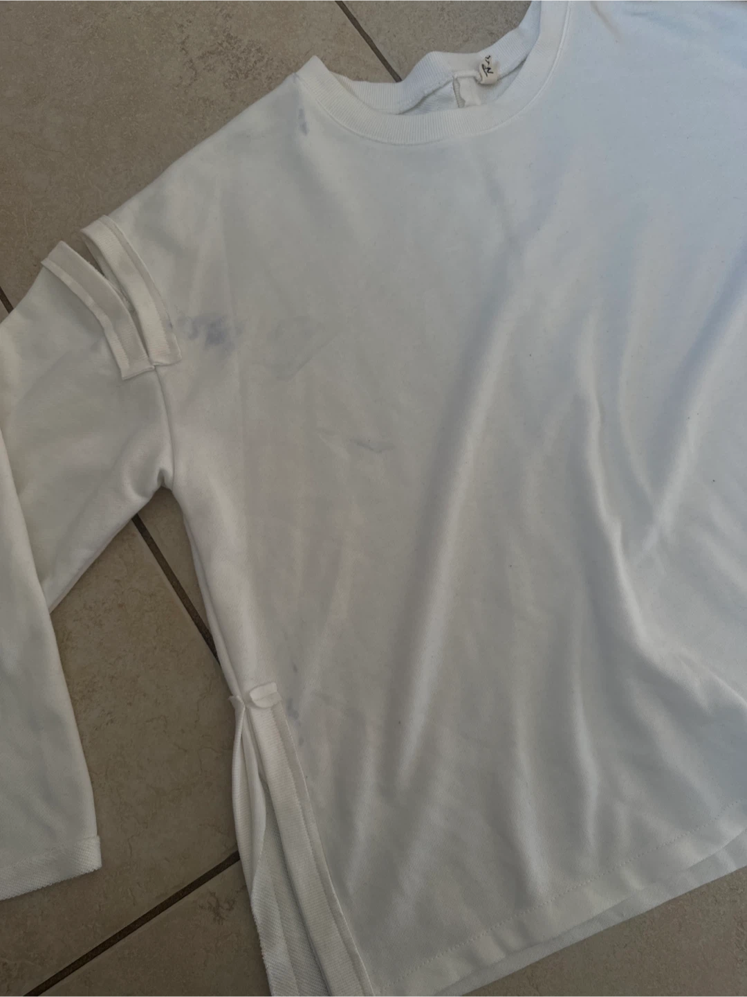 White Long Sleeve Top oversized - photo 4