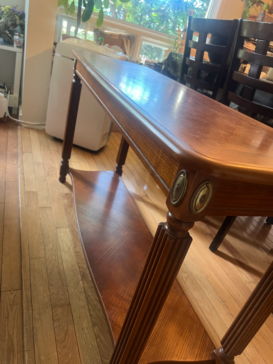 Wooden Console Table with Shelf