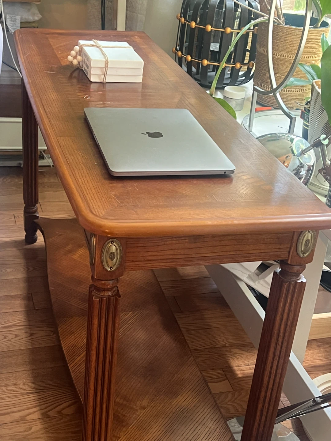 Wooden Console Table with Shelf - photo 2