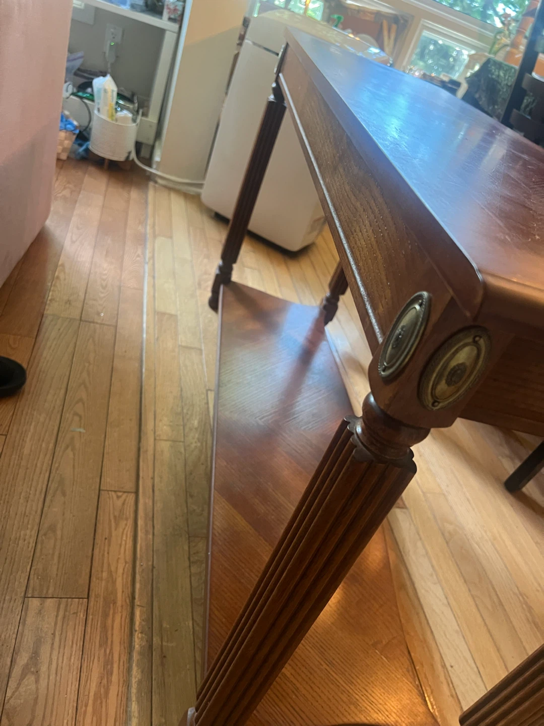 Wooden Console Table with Shelf - photo 4