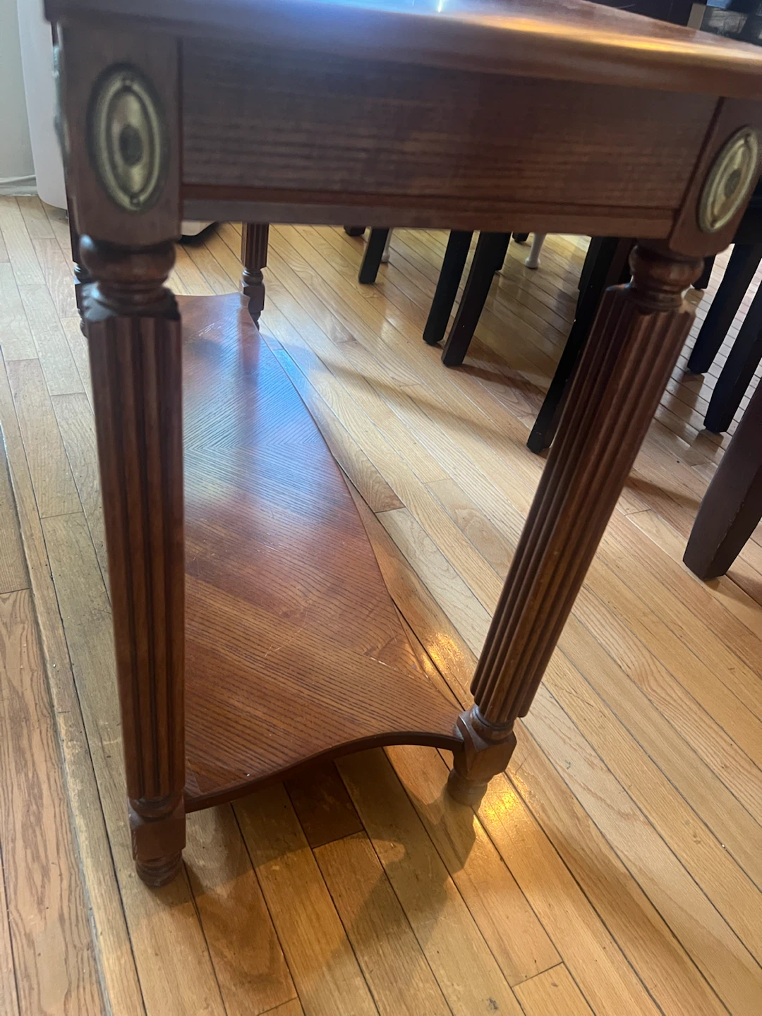 Wooden Console Table with Shelf - photo 5