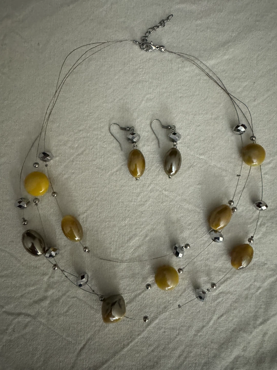 Beaded Necklace and Earring Set