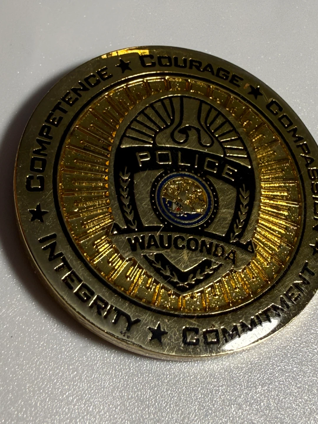 Wauconda Police Challenge Coin - photo 2