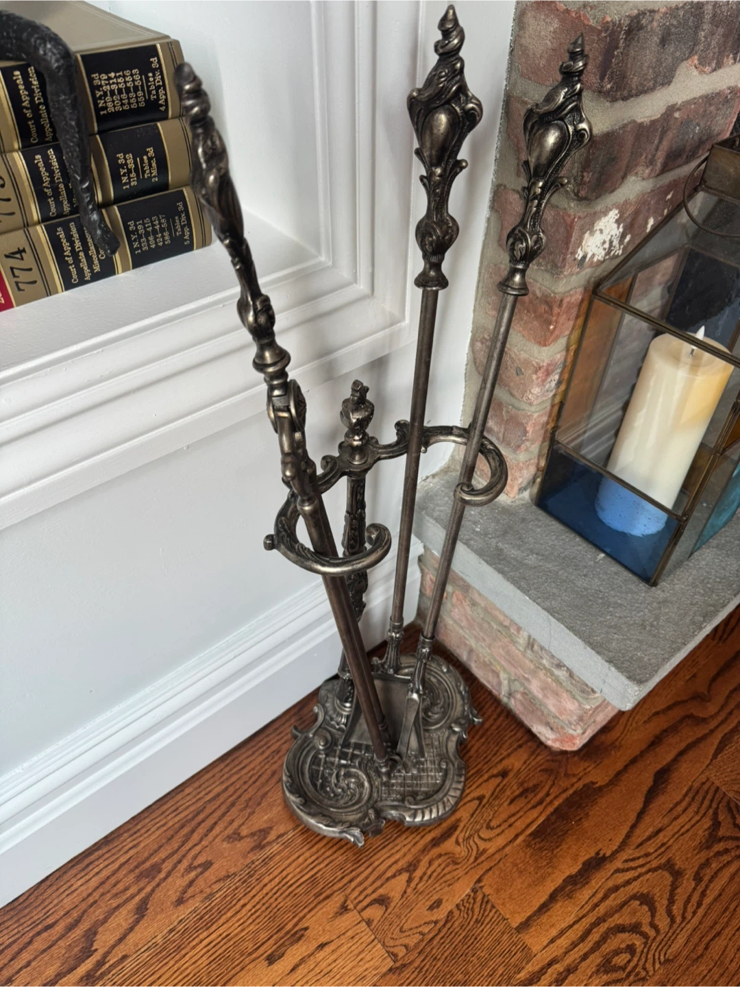 Custom Ornate Metal Fireplace Tool Set - photo 2