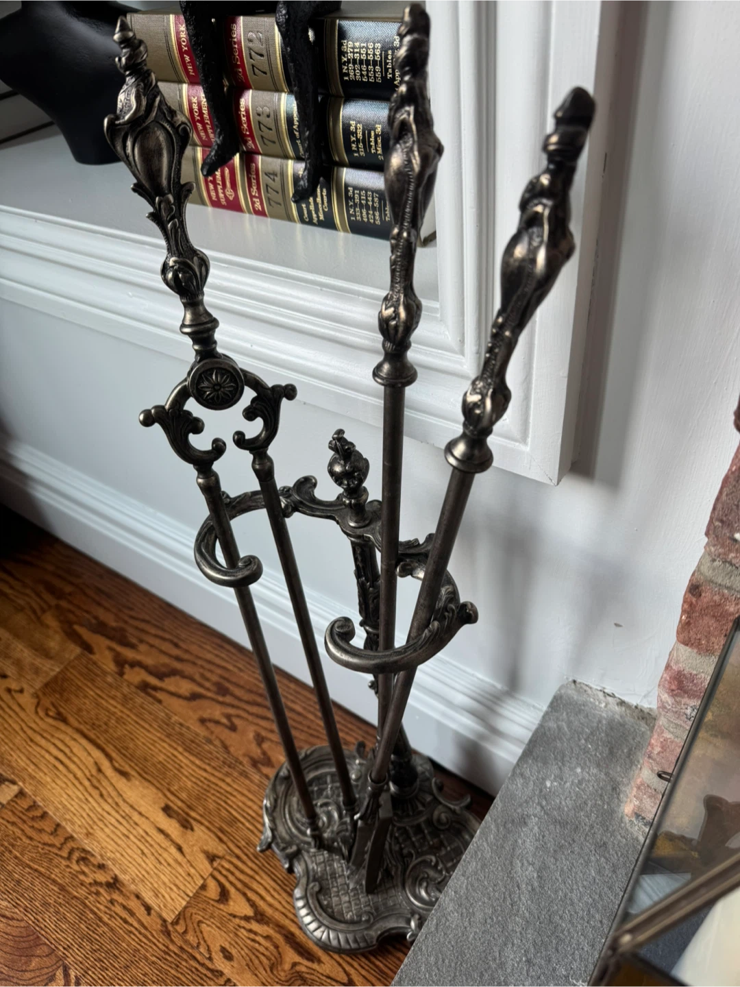 Custom Ornate Metal Fireplace Tool Set - photo 3