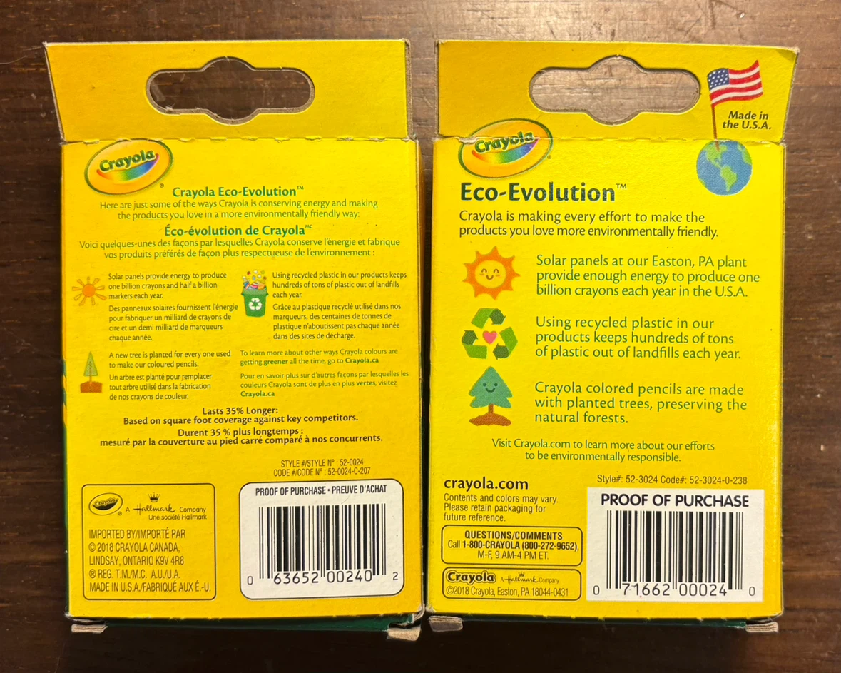 ✨✨Crayola Eco-Evolution Crayons - 24 Count (2 Boxes) - photo 2