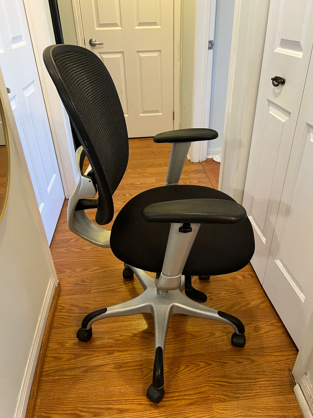 Black Ergonomic Mesh Office Chair with Adjustable Arms - photo 2