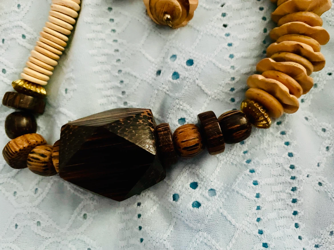 Wood Bead Necklace and Earring Set - photo 3
