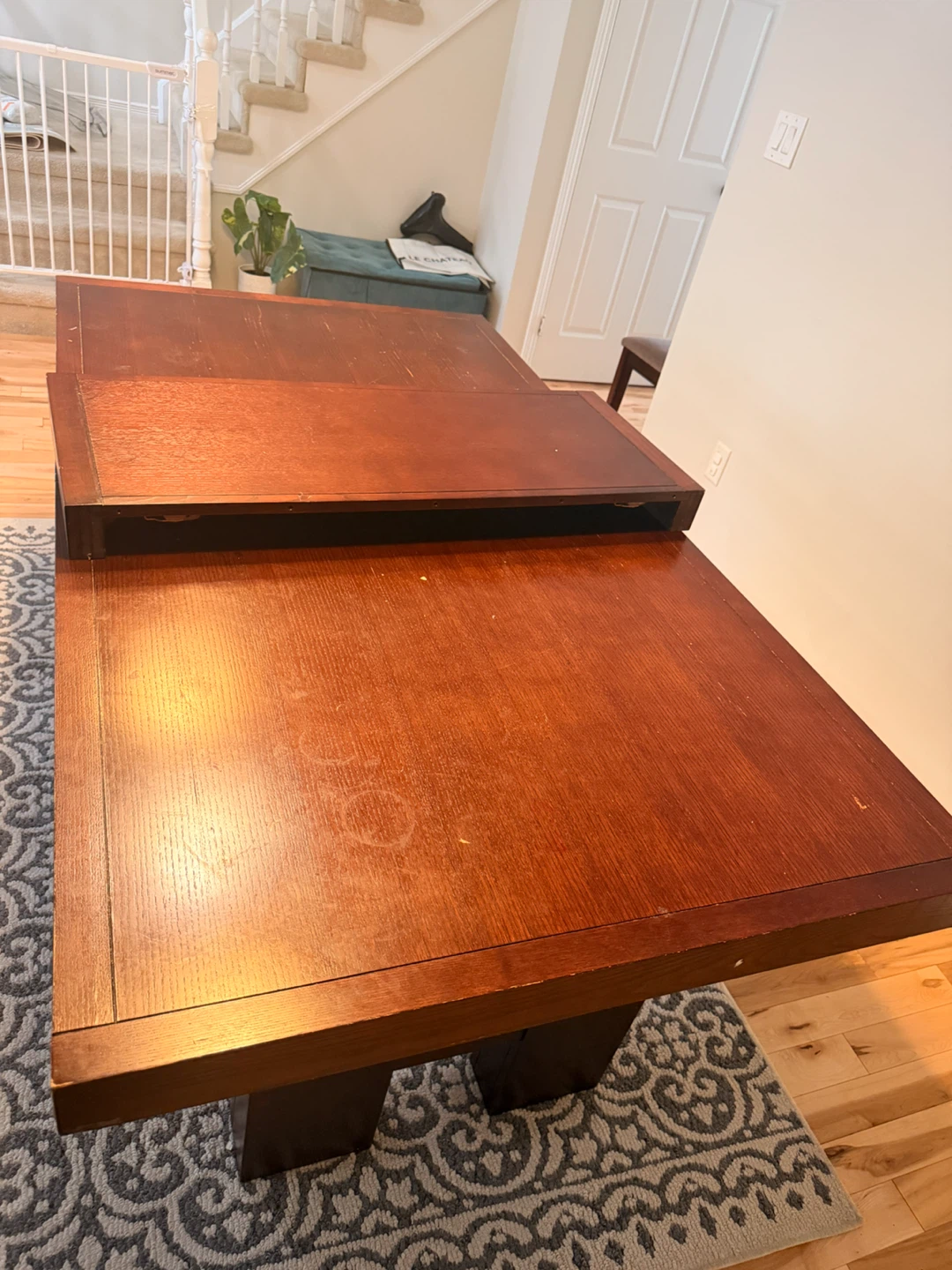 Solid Wood Dining Table with leaf