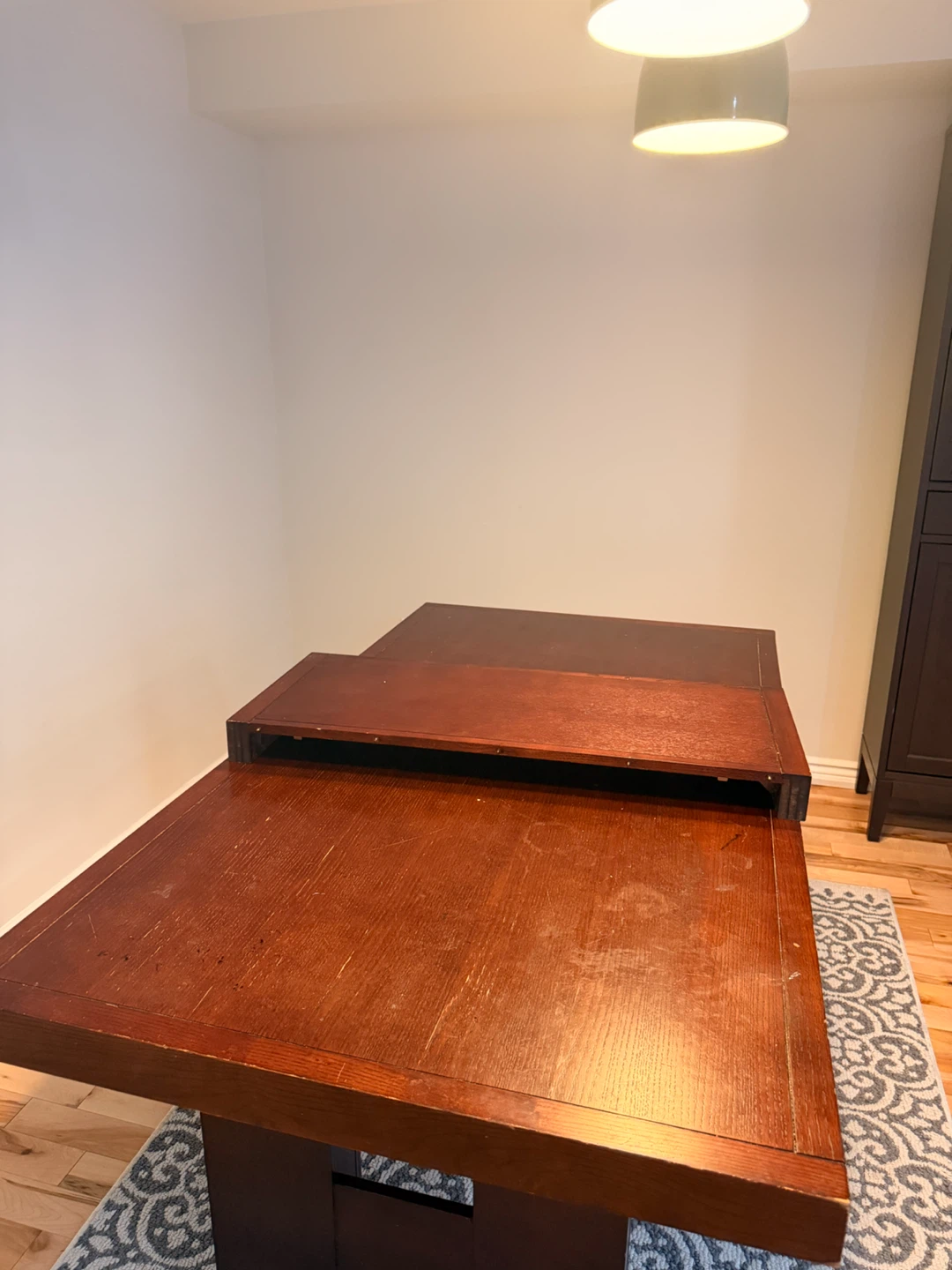 Solid Wood Dining Table with leaf - photo 2