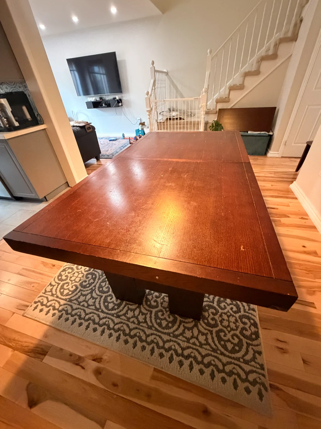 Solid Wood Dining Table with leaf - photo 3