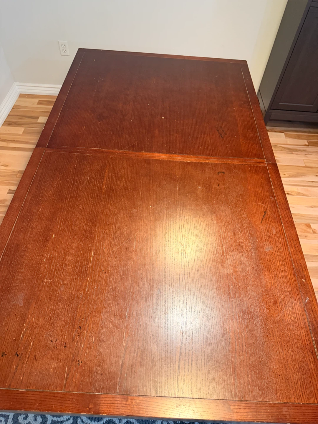 Solid Wood Dining Table with leaf - photo 4