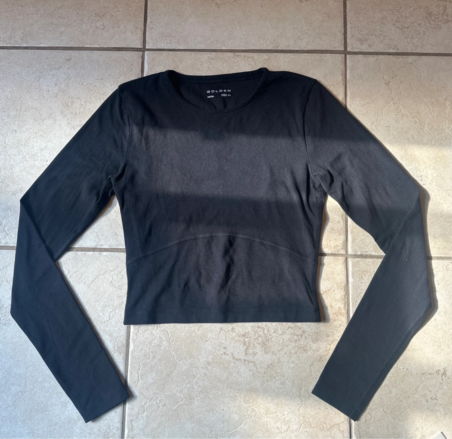 GOLDEN butter essential waist long sleeve top XS - photo 2