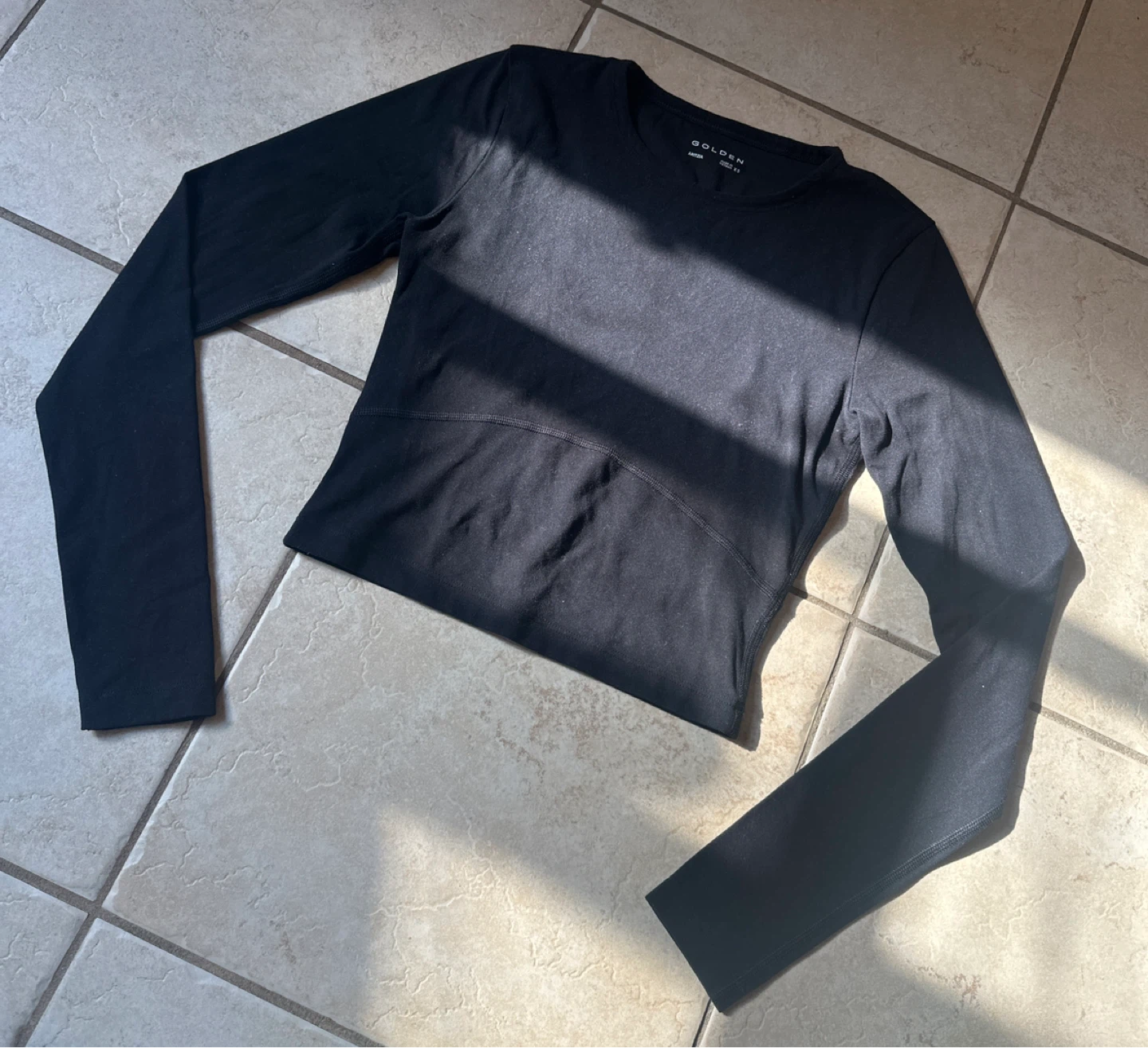 GOLDEN butter essential waist long sleeve top XS - photo 3