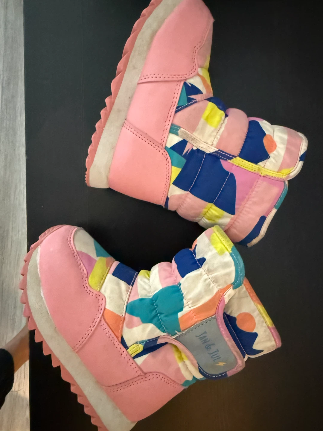Jan & Jul Pink Multi-Coloured Puffer Snow Boots