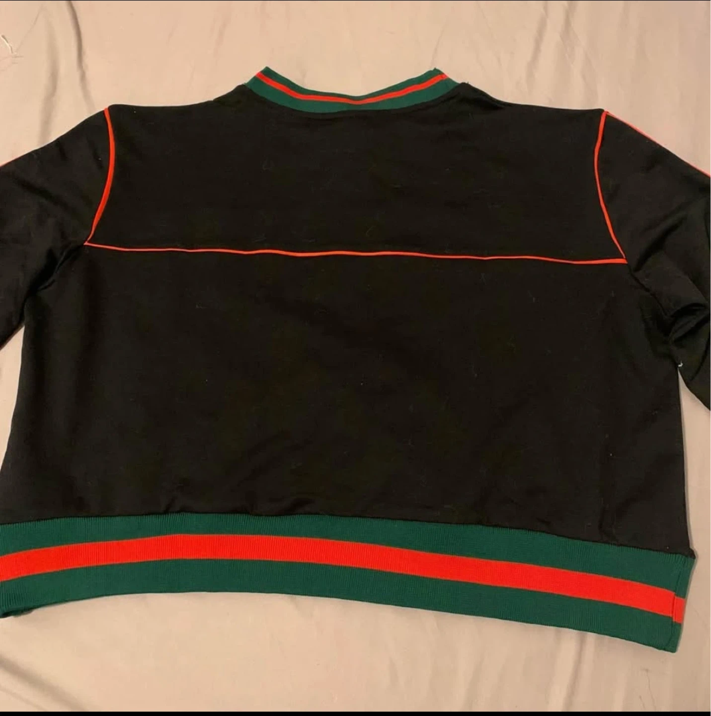 Adidas Black Tracksuit Set with Green and Red Trim - photo 3