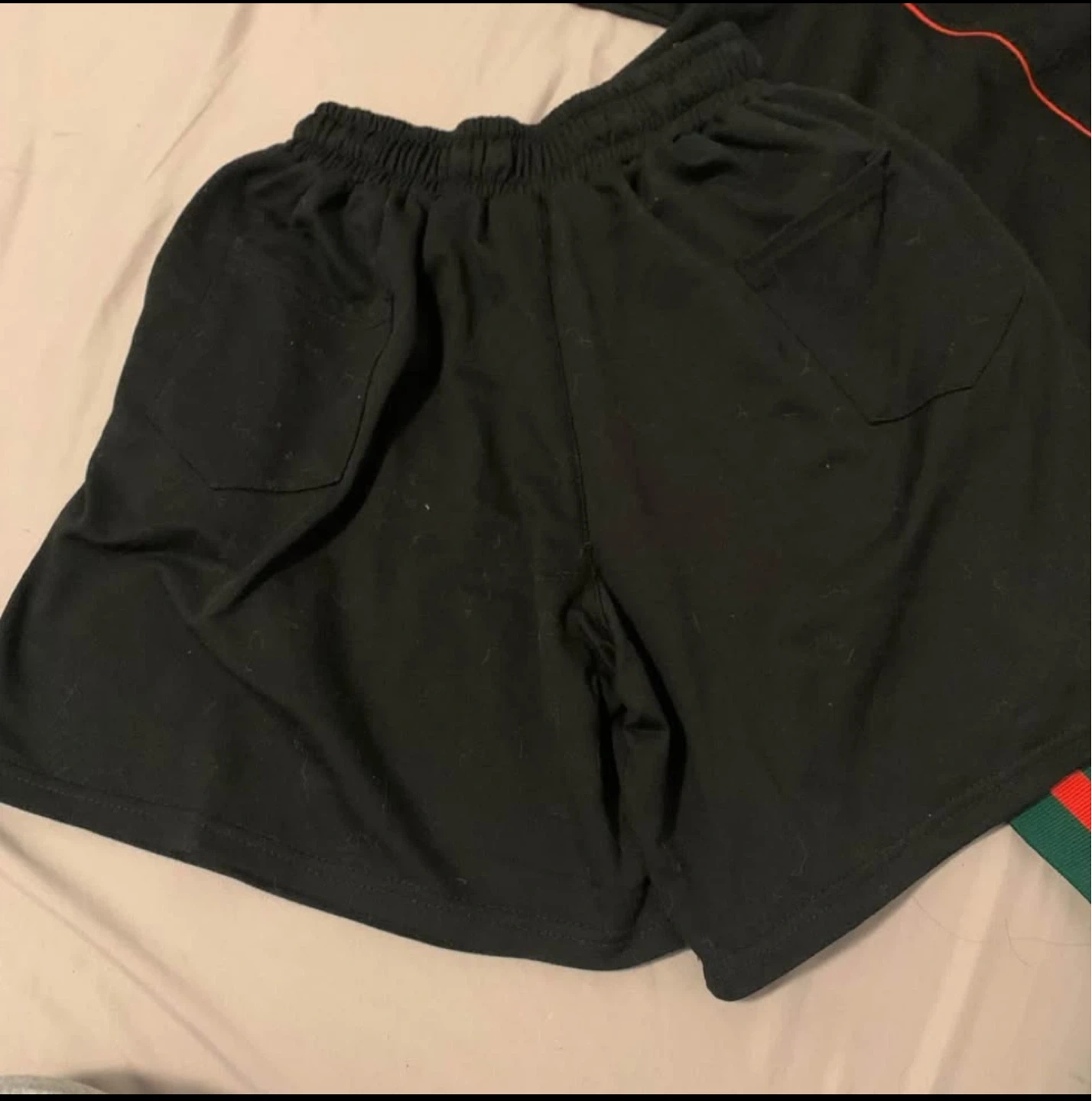 Adidas Black Tracksuit Set with Green and Red Trim - photo 4