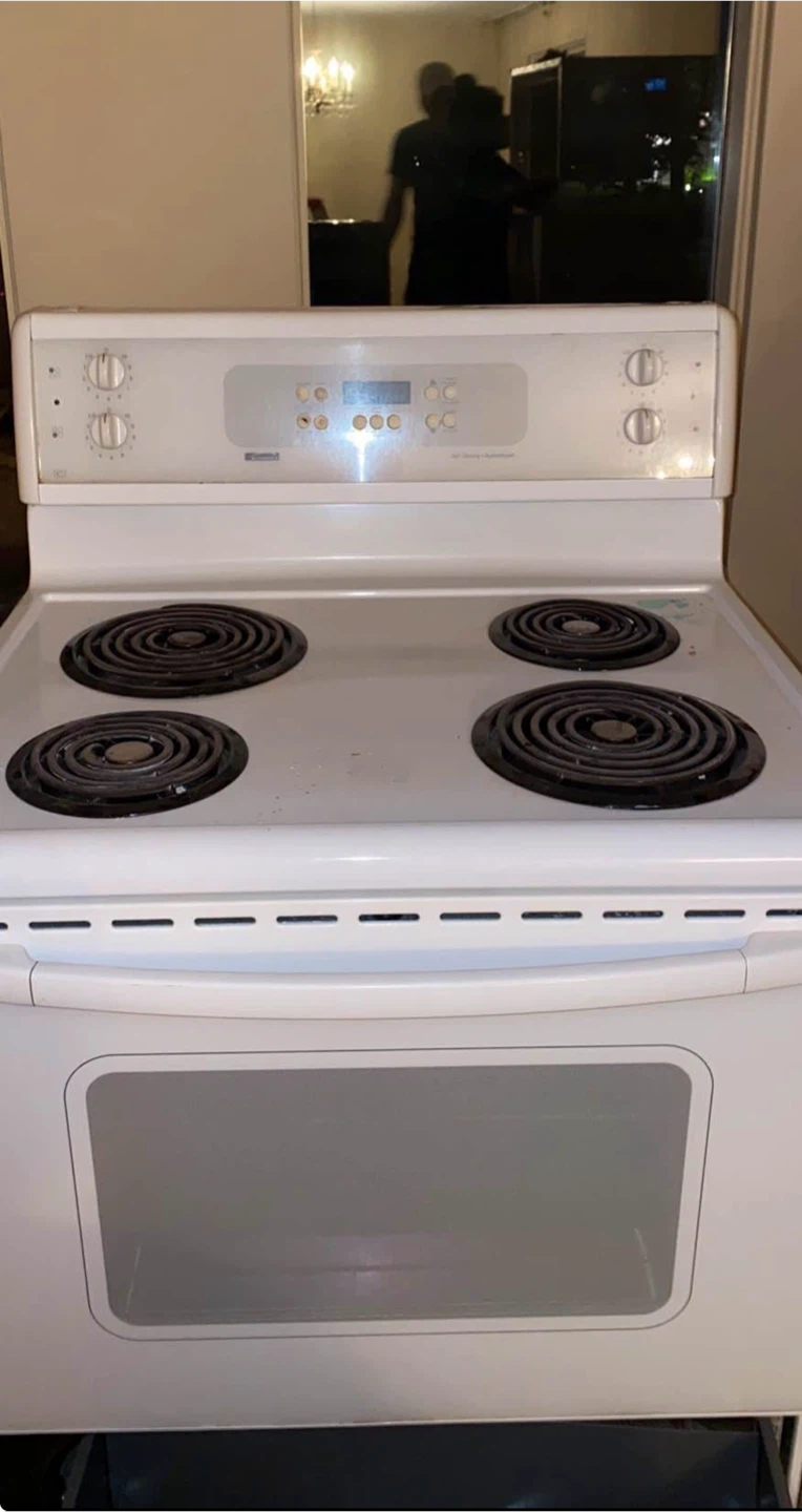 White Electric Stove with Oven