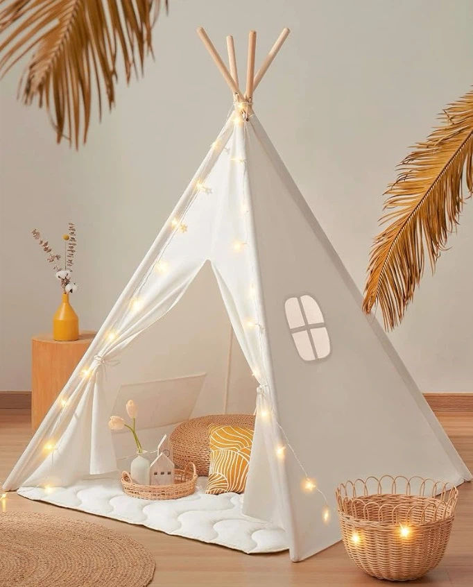 White Kids Teepee Tent