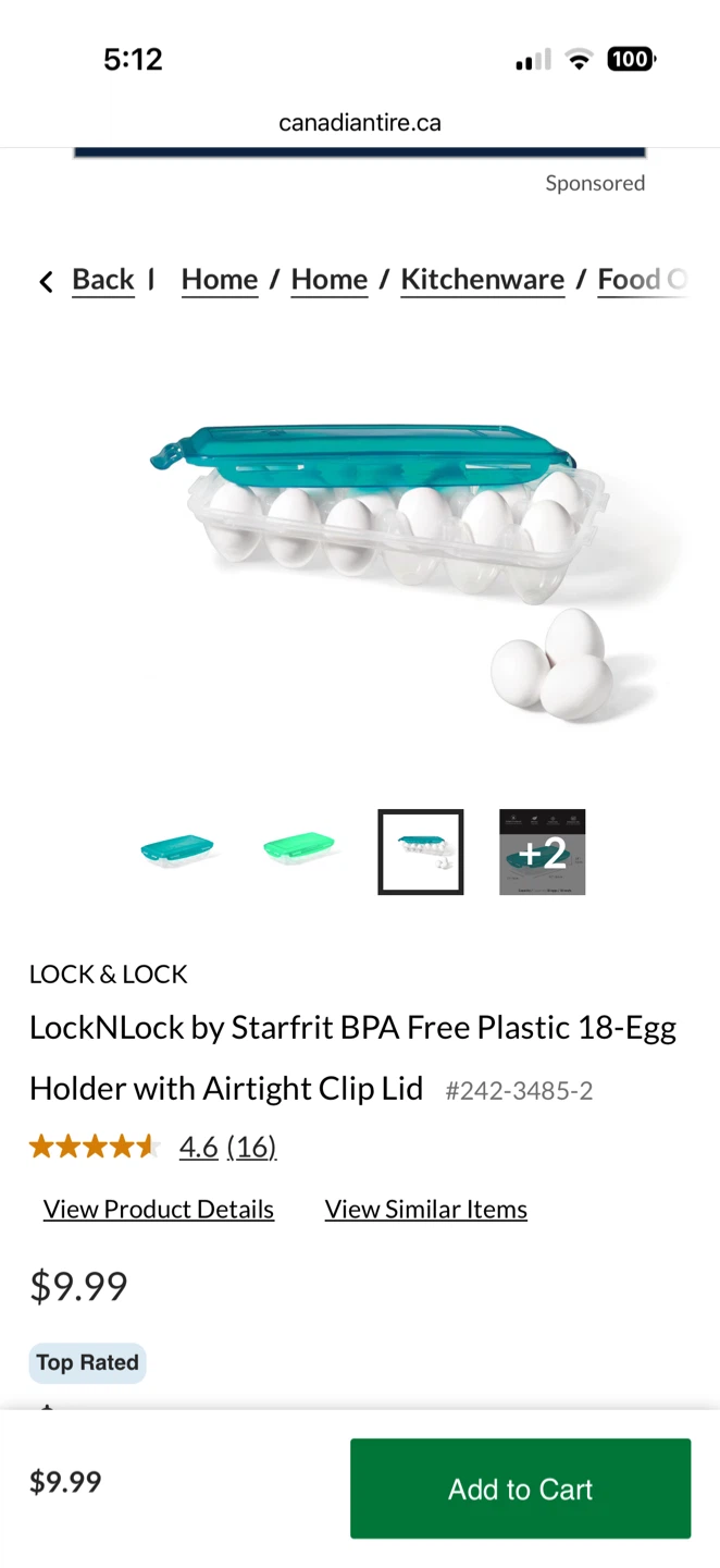 LockNLock by Starfrit 18-Egg Container - photo 2