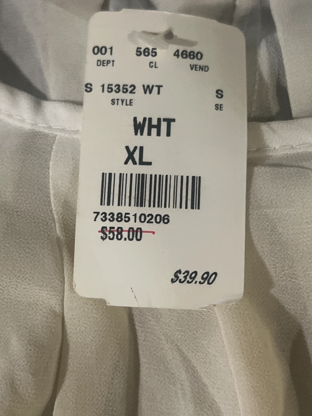 White embellished sheer blouse - XL - photo 3