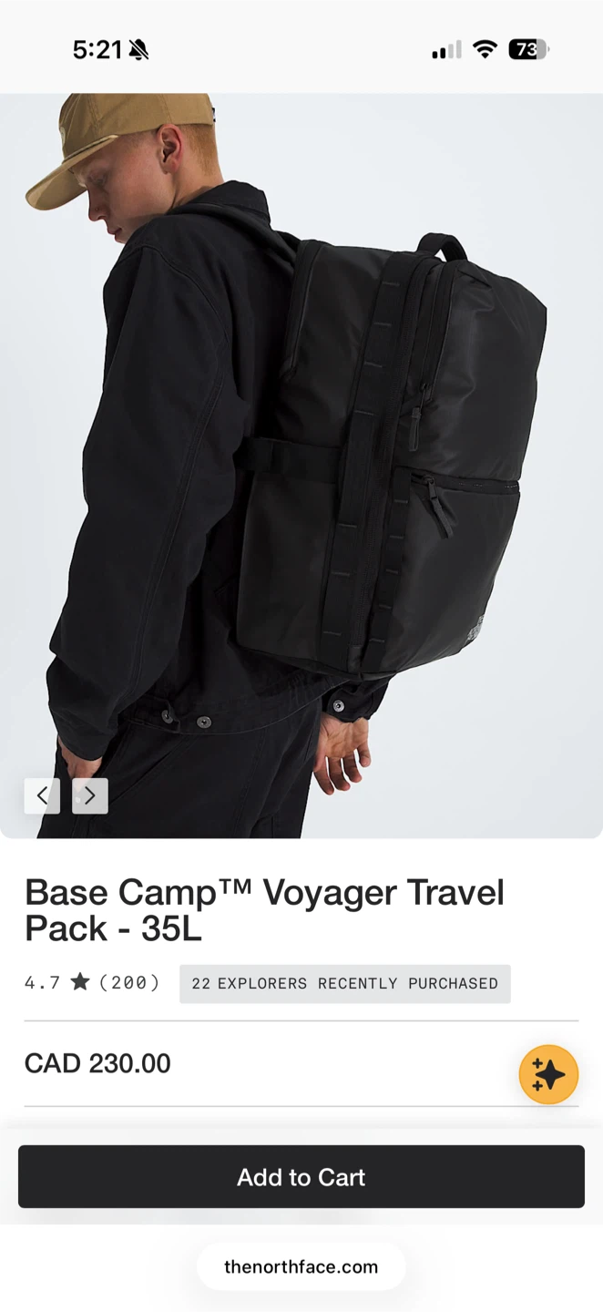 North Face Voyager Travel Pack - 35L