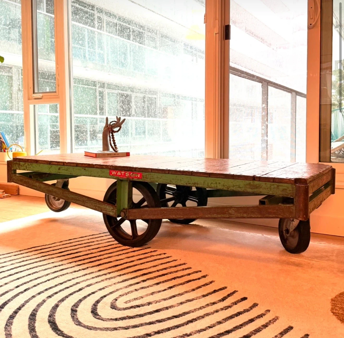 Vintage Industrial Watson Cart Coffee Table