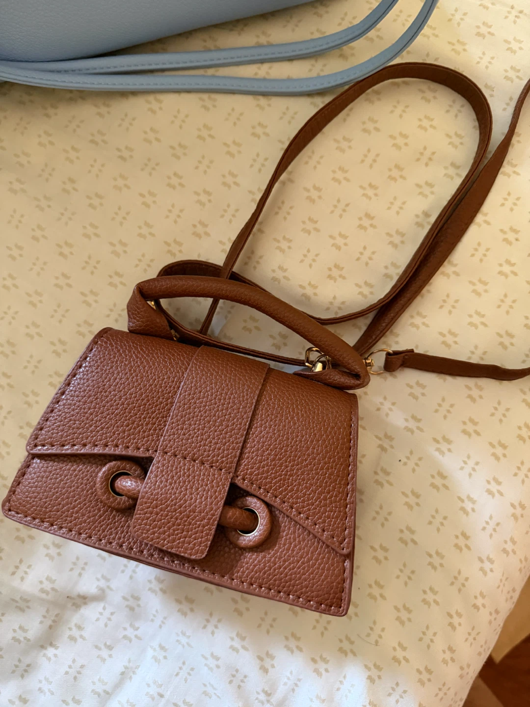 AVA Light Blue Handbag and mini brown bag - photo 3