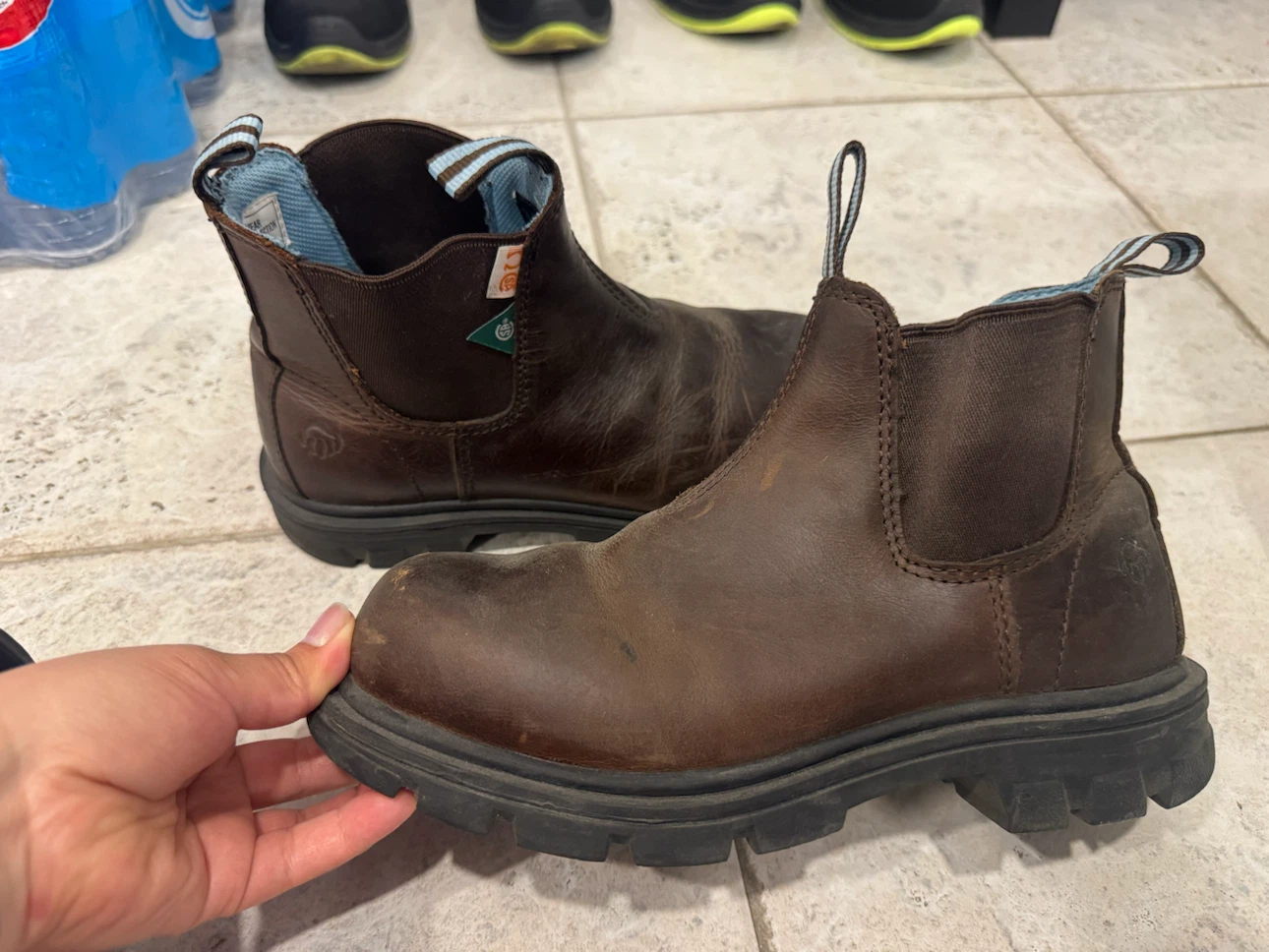 Wolverine Brown Leather Chelsea Work Boots