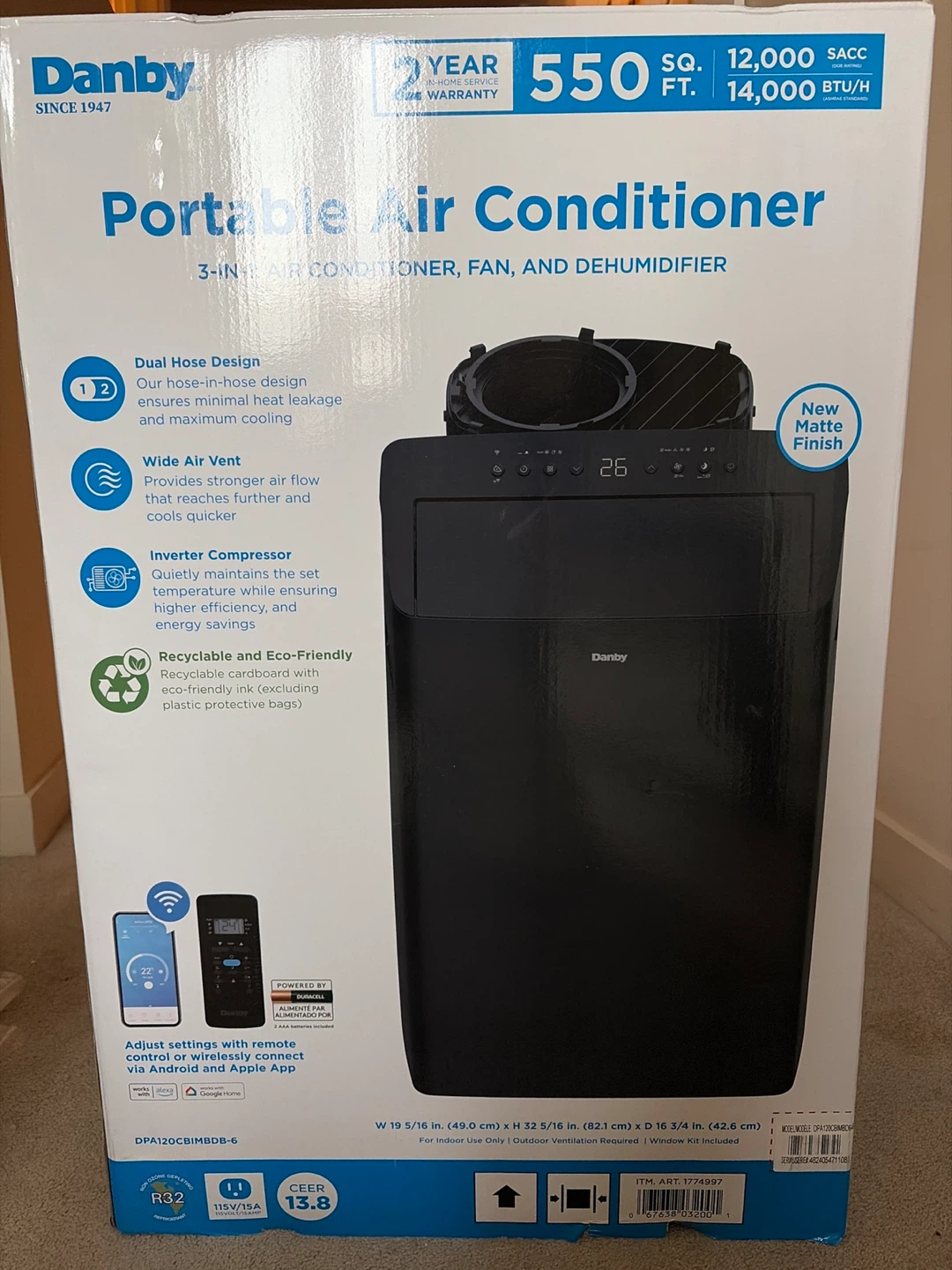Danby Portable Air Conditioner with Warranty 14,000 BTU/H - photo 5