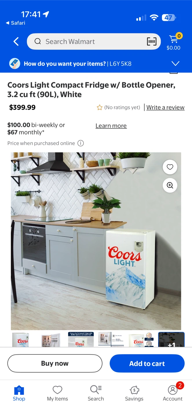 Coors Light Compact Fridge w/ Bottle Opener - photo 4