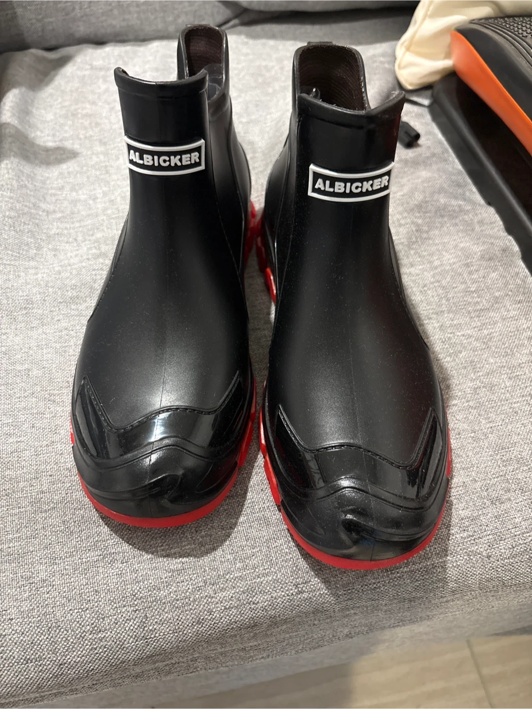 Albicker Black & White Ankle Rain Boots - photo 3