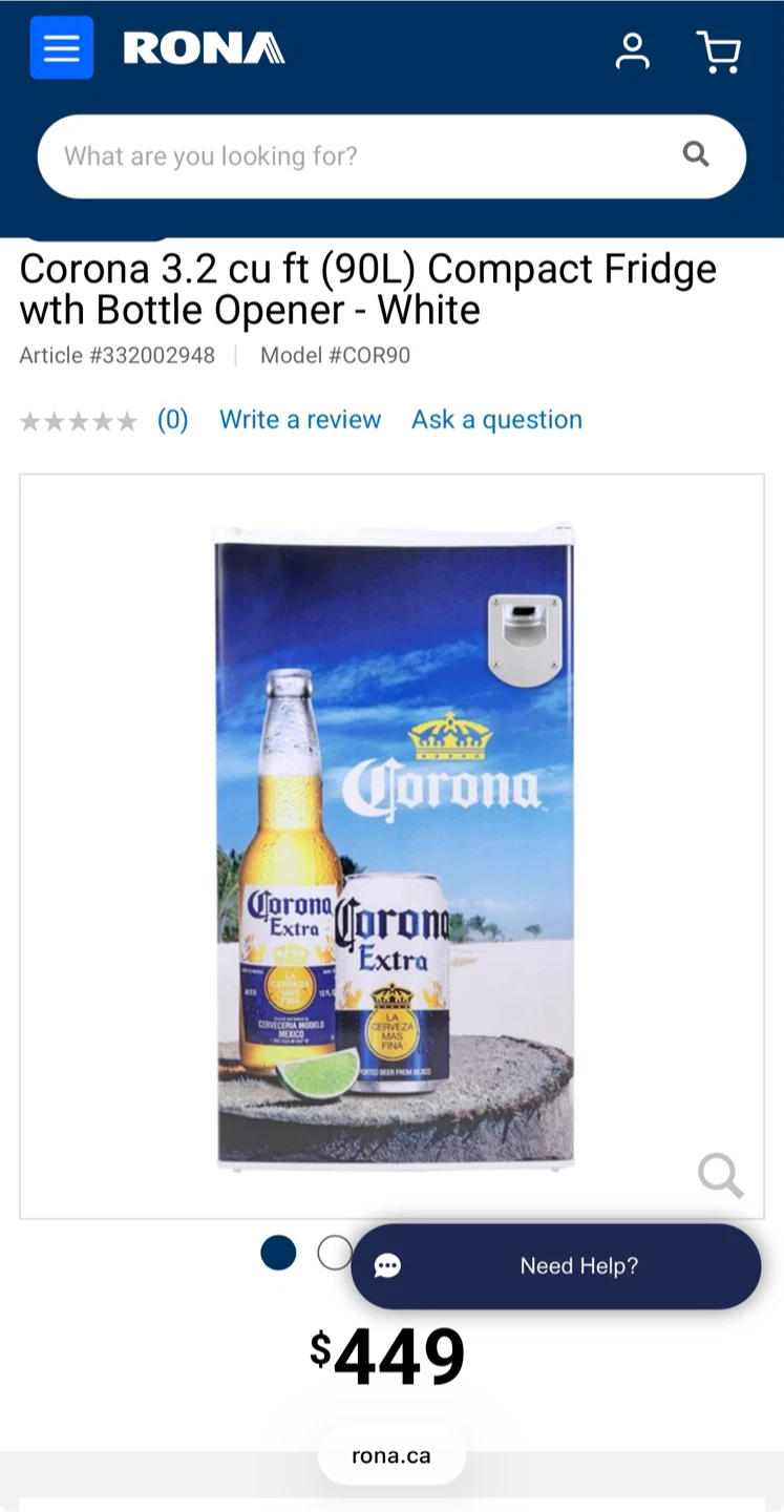 Corona 3.2 cu.ft. Bar Fridge COR90