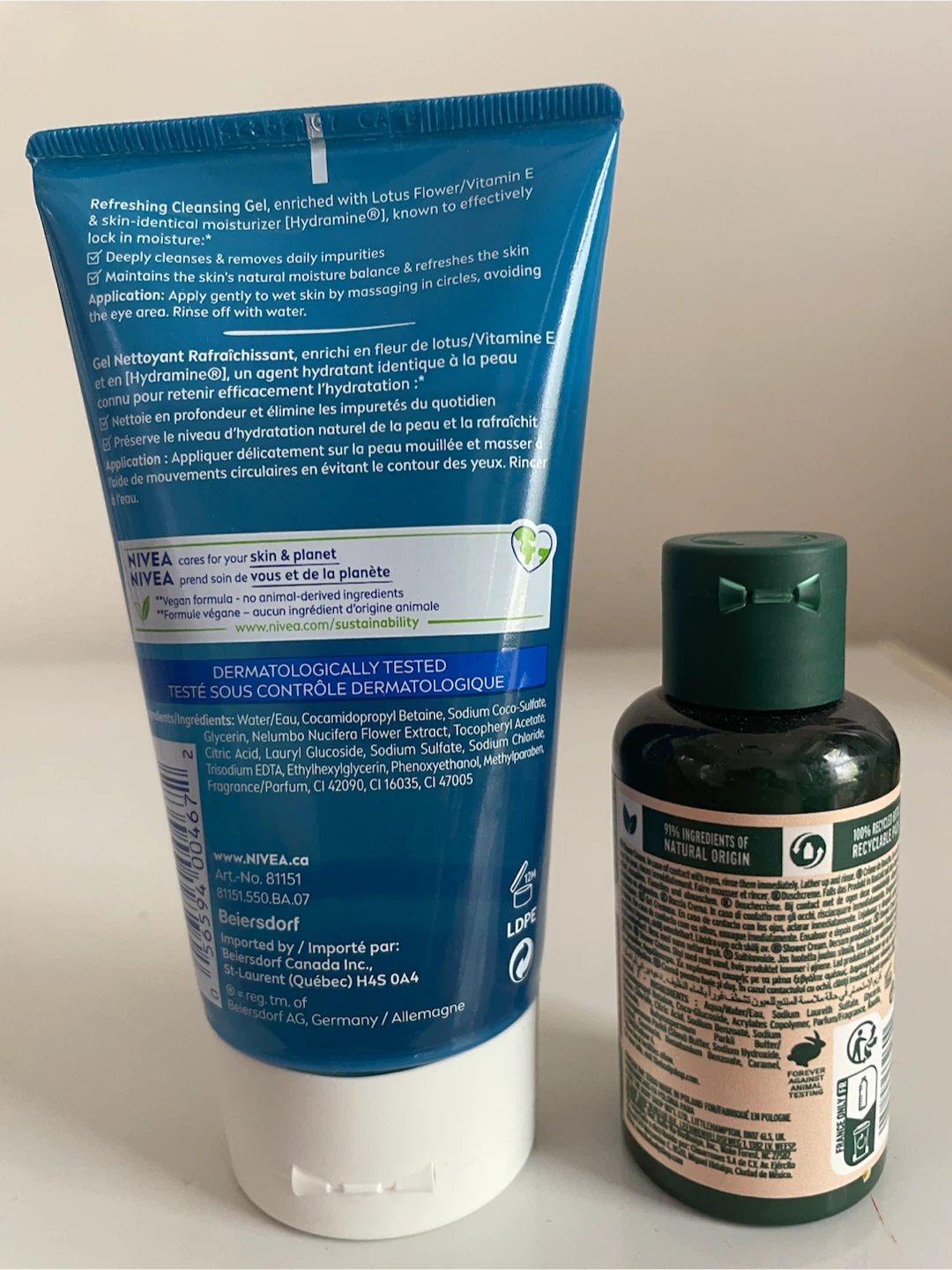 NIVEA Cleansing Gel & The Body Shop Shea Shower Cream - photo 2
