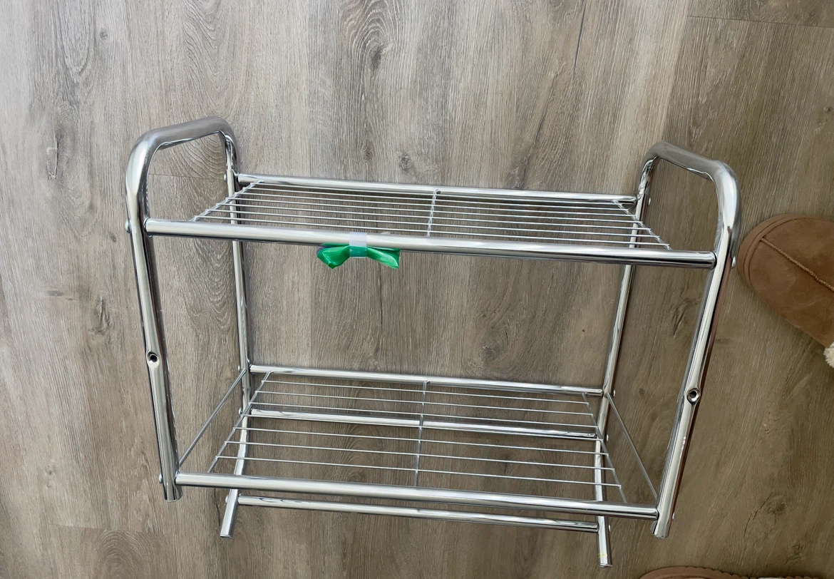 2-Tier Chrome Shelf/Hanger Rack - photo 2