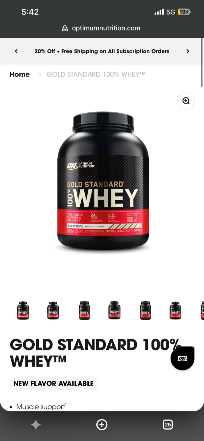Optimum Nutrition Gold 100% Whey Protein Powder - photo 2