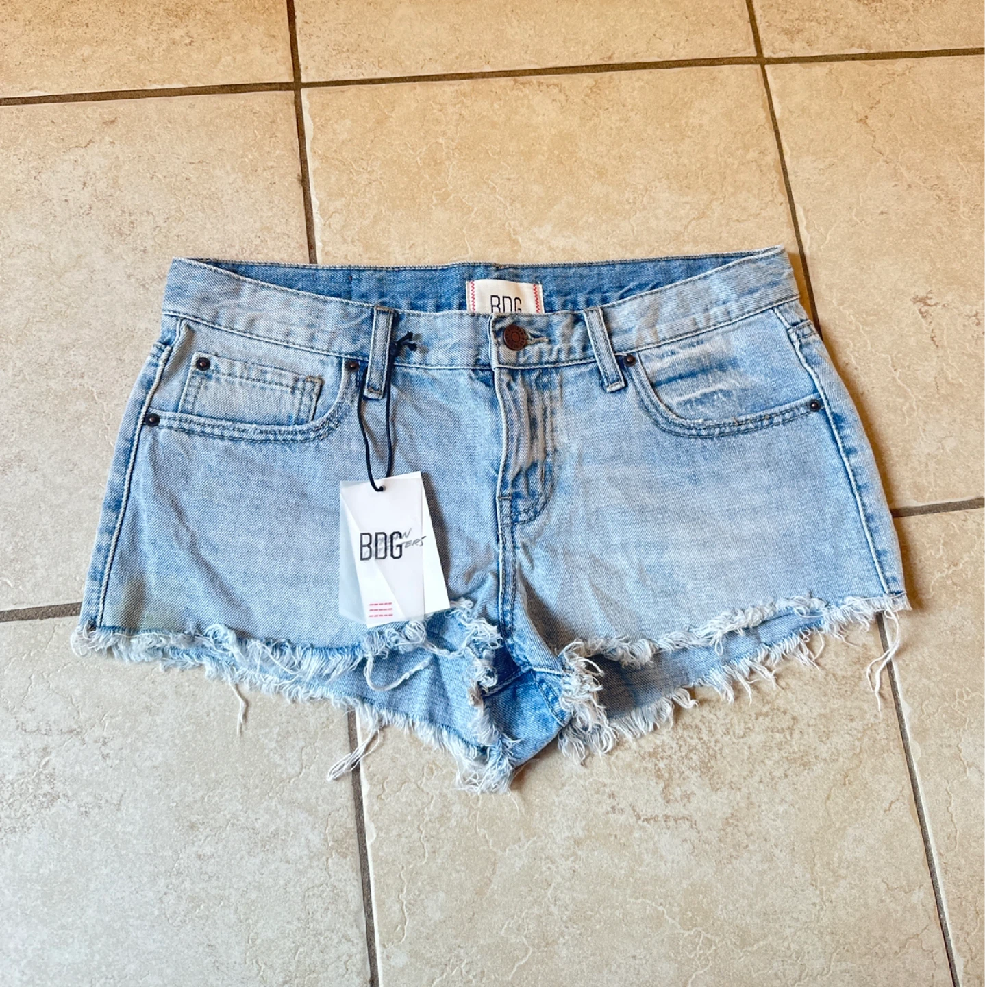 NEW! BDG Light Wash Denim Cutoff Shorts