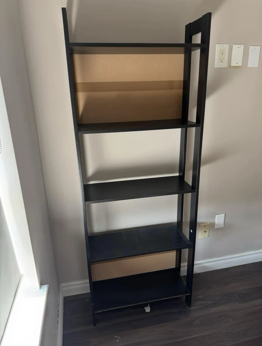 IEKA Black Ladder Bookshelf