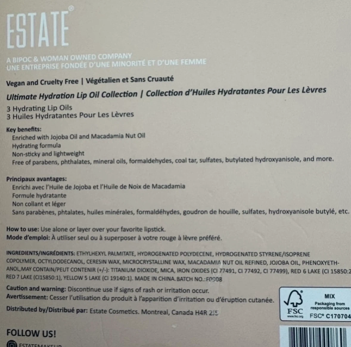 Estate Ultimate Hydration lip oil collection (New) (Free) - photo 3