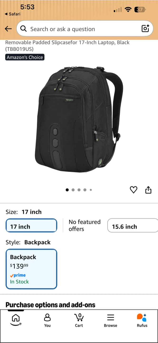 Targus Black Backpack - photo 3