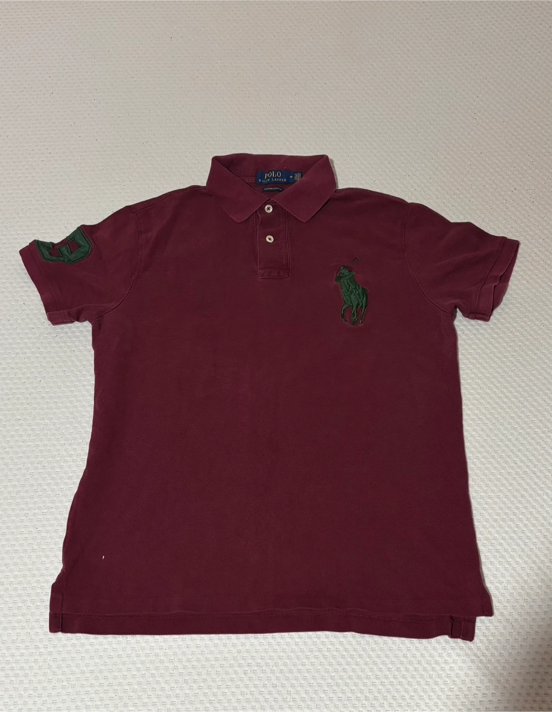 Polo Ralph Lauren Custom Slim Fit Polo Shirt Burgundy