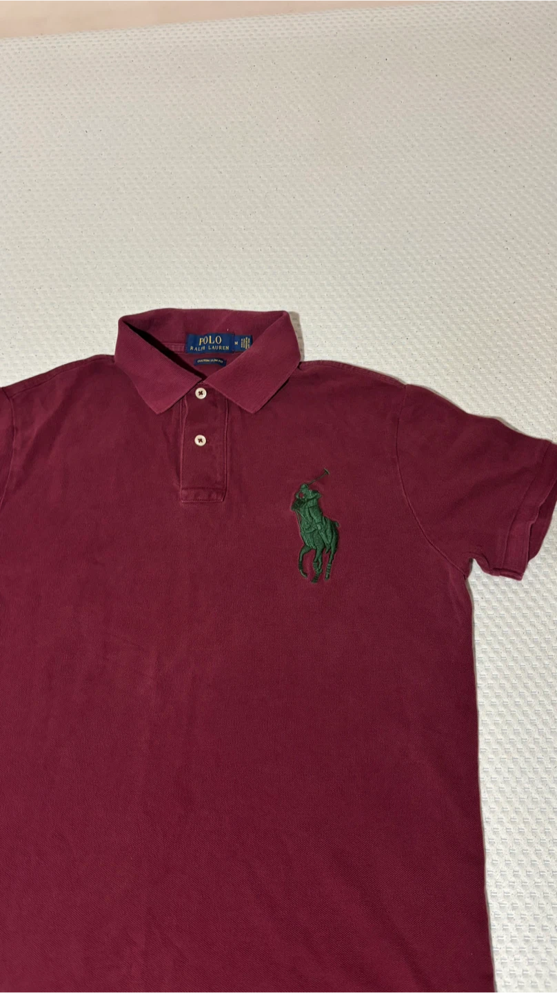 Polo Ralph Lauren Custom Slim Fit Polo Shirt Burgundy - photo 3
