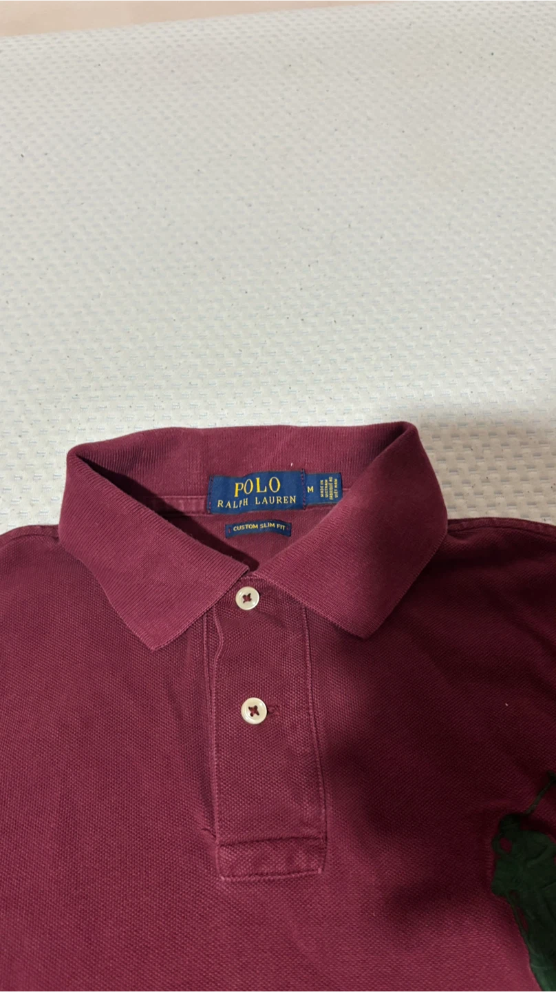 Polo Ralph Lauren Custom Slim Fit Polo Shirt Burgundy - photo 4