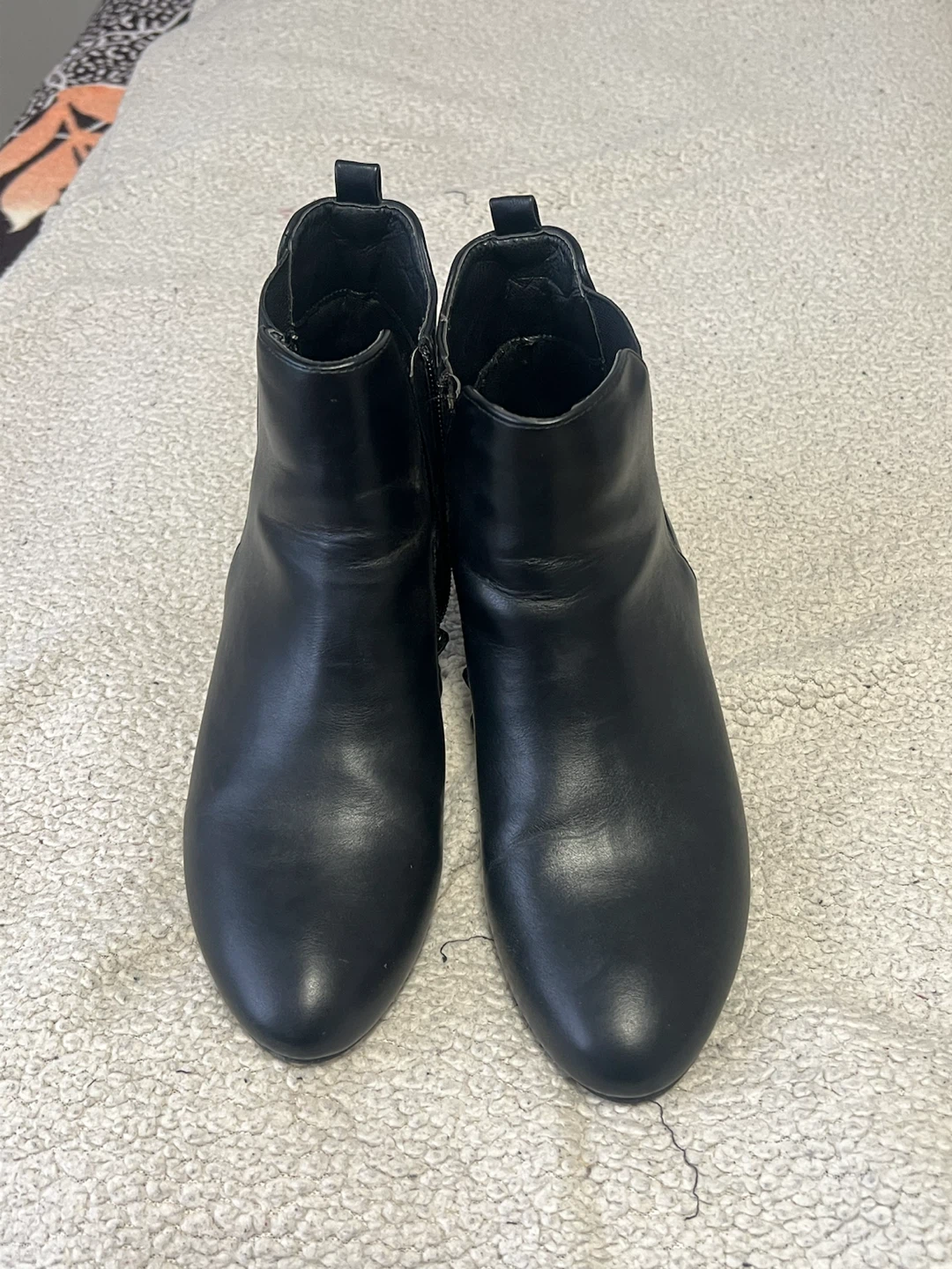 Black Ankle Boots with Silver Heel Detail - photo 3