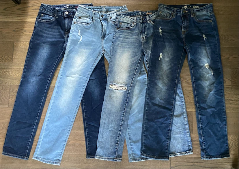 7 For All Mankind Boys “Slimmy” Jeans Lot of 4 - Size 12