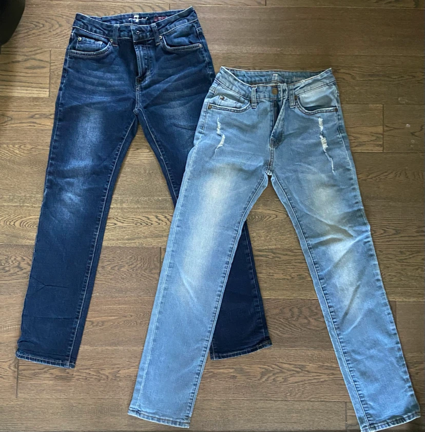 7 For All Mankind Boys “Slimmy” Jeans Lot of 4 - Size 12 - photo 3